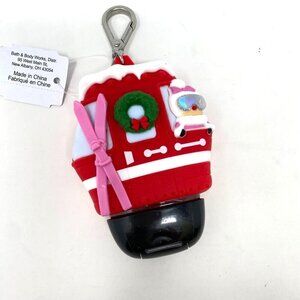 Bath & Body Works Mrs. Claus Ski Lift Tram PocketBac Holder Keychain Sanitizer